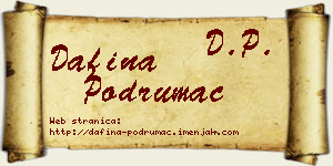 Dafina Podrumac vizit kartica